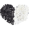 300Pcs 2 Colors Resin Buttons DIY-SP0003-98A-1