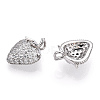 Rhodium Plated 925 Sterling Silver Micro Pave Cubic Zirconia Charms STER-T004-60P-2