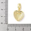 Brass Micro Pave Cubic Zirconia Pendants KK-P294-28G-02-3