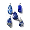 Natural Lapis Lazuli Pendants G-P525-01P-02-1