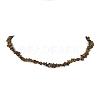 Natural Tiger Eye Chip Beaded Necklace NJEW-JN04615-08-1