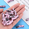 Opaque Spray Painted Acrylic Beads MACR-S372-002F-B03-5