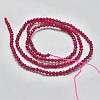 Lab Grown Red Corundum Beads Strands G-K207-01B-01-2