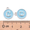 Platinum Plated Alloy Enamel Charms X-ENAM-S118-04C-P-3