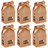 Hollow House Shaped Kraft Paper Candy Boxes CON-WH0105-12-1
