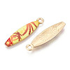 Alloy Enamel Pendants ENAM-T022-40KCG-2