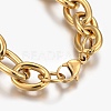 Ion Plating(IP) 304 Stainless Steel Cross Chain Bracelets BJEW-L634-11G-3