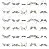 100Pcs 10 Styles Tibetan Style Alloy Fairy Wing Beads TIBEB-CJ0001-27-1