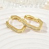 Brass Micro Pave Cubic Zirconia Hoop Earrings KK-CBA98BA-12G-2
