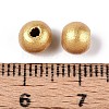 Spray Painted Round Natural Schima Wood Beads WOOD-A018-6mm-01-3