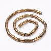 Electroplate Non-Magnetic Synthetic Hematite Beads Strands G-F510-03G-8mm-2