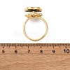 Brass Micro Pave Cubic Zirconia Rotating Finger Rings RJEW-S636-03G-5