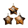 Natural Tiger Eye Pendants G-Z157-01G-A03-1