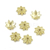 Rack Plating Alloy Bead Caps PALLOY-I216-27LG-3