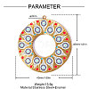 304 Stainless Steel with Enamel Pendants SA-OY001-28G-2