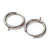 201 Stainless Steel Hoop Earring Findings STAS-D379-06B-P-2