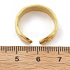 Textured 304 Stainless Steel Open Cuff Rings RJEW-R014-03G-02-5
