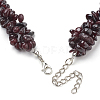 Natural Garnet Beaded Necklaces and Bracelets SJEW-Q034-02-4