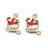 Rack Plating Alloy Enamel Pendants X-ENAM-N055-127-2