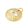 Rack Plating Brass Micro Pave Cubic Zirconia Pendants KK-P277-26G-02-2