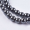 Non-magnetic Synthetic Hematite Bead Strands X-G-R193-19-4mm-3