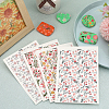 20 Sheets 4 Style Flower Pattern Ceramics Clay Water Transfer Paper DIY-CP0010-36B-4
