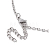 201 Stainless Steel Bat Pendant Necklaces NJEW-TA00155-5