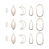 Yilisi 20Pcs 5 Styles 201 Stainless Steel Open Back Bezel Pendants STAS-YS0001-09-2