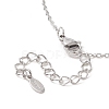 5Pcs 5 Style Natural Mixed Gemstone Heart Lariat Necklaces Set NJEW-JN04269-4