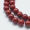 Natural Red Jasper Beads Strands G-K287-18-8mm-3