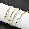 3MM Brass Round Ball Snake Chain Necklaces NJEW-M108-03G-5