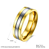 Valentine's Day Gifts Titanium Steel Couple Rings For Men RJEW-BB16403-9-3