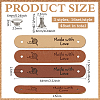 48 Sets 3 Colors PU Leather Clothing Blank Labels DIY-FG0005-83B-2
