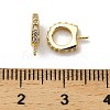 Horse Shoes Rack Plating Brass Micro Pave Cubic Zirconia Pendant Bails KK-S397-07D-3