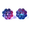 Transparent Spray Painted Glass Charms GLAA-S054-27A-2