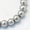 Baking Painted Pearlized Glass Pearl Round Bead Strands X-HY-Q003-6mm-34-2