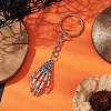 Halloween Themed Skull Hand Alloy Keychain KEYC-JKC00860-2