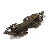 Brass Filigree Hair Barrette OHAR-PW0001-201AB-2