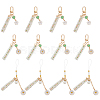 DELORIGIN 12Pcs 3 Style Alloy Enamel Mobile Straps Pearl Flower Lanyard Wrist KEYC-DR0001-12-1