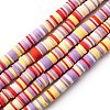 Handmade Polymer Clay Beads Strands CLAY-R089-8mm-T022-1