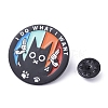 Black Alloy Enamel Brooches JEWB-G035-02C-3