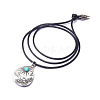 Alloy Pendant Necklaces NJEW-F235-18AS-3