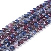Natural Red Corundum/Ruby and Sapphire Beads Strands G-I249-A30-1