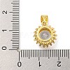 Rack Plating Brass Micro Pave Cubic Zirconia Pendants KK-G513-06G-3