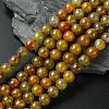 Dyed Natural Dragon Veins Agate Beads Strands X-G-C068-10mm-15-1