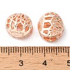 Rack Plating Alloy European Beads PALLOY-S189-08RG-2