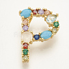 Brass Micro Pave Cubic Zirconia Pendants ZIRC-S061-64P-1
