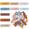45Pcs 9 Colors PU Leather Label Tags DIY-GF0008-52-1