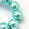 Baking Paint Pearlized Glass Pearl Round Bead Strands X-HY-Q003-4mm-65-3