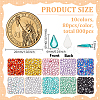 800Pcs 10 Colors Flat Back & Back Plated Transparent Acrylic Rhinestone Cabochons OACR-FG0001-34-2